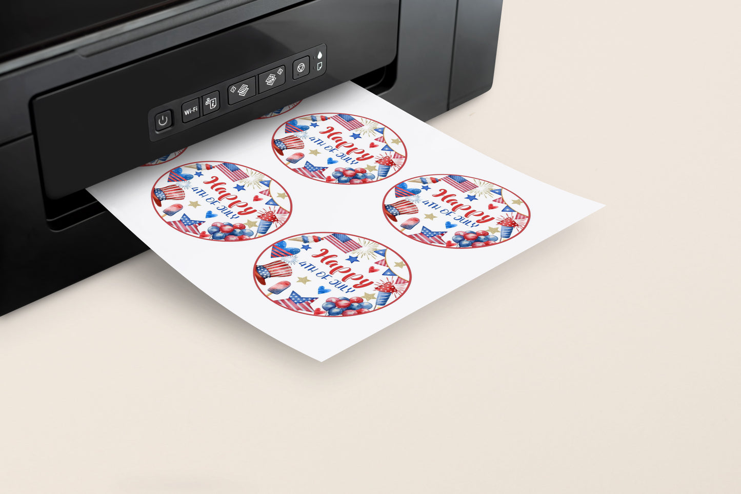 4th of July Cupcake Toppers