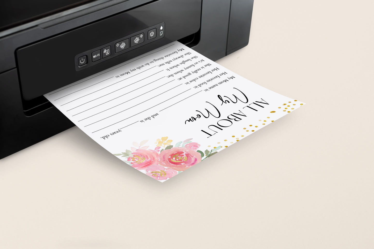 Mother's Day keepsake printable