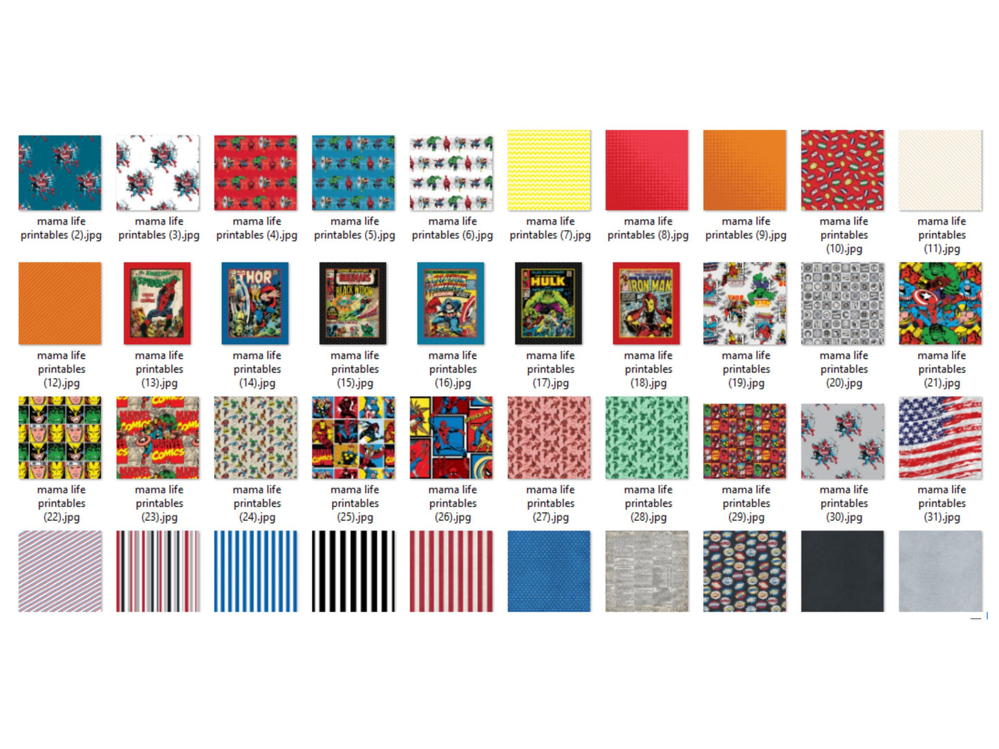 avengers png cliparts bundle