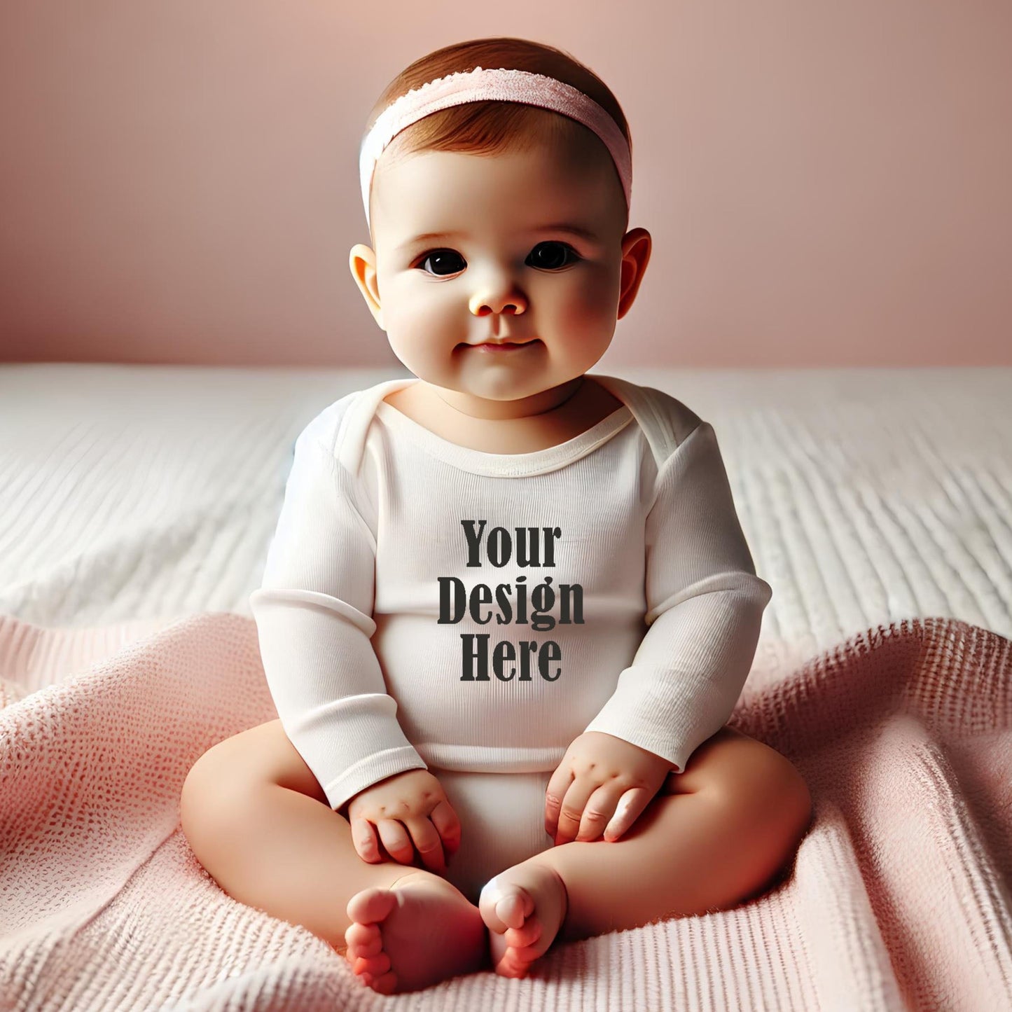 bella canvas mockup baby girl bodysuit mockup