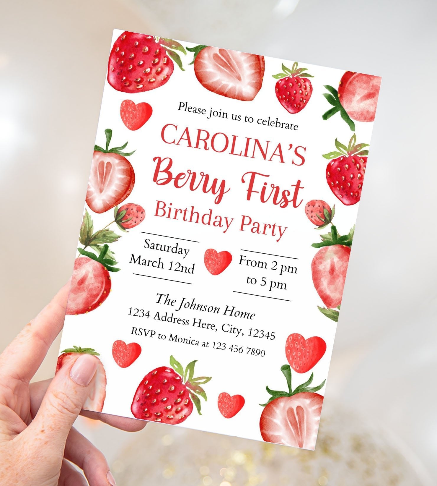 Berry 1st Birthday Invitation Template – Mama Life Printables berry-1st-birthday-invitation-template-mama-life-printables