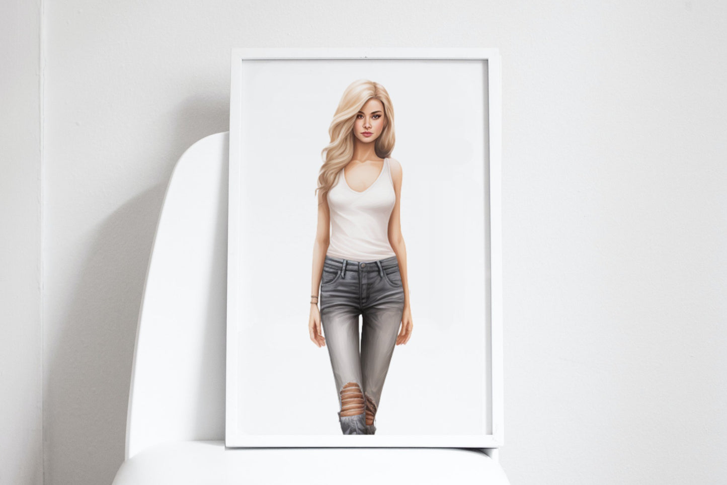 Blonde Girls PNG Cliparts - Digital Artwork - Mama Life Printables