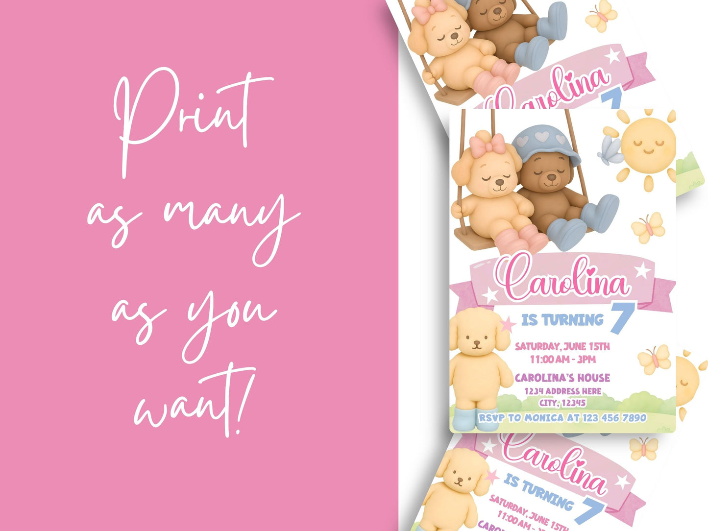 Bobbie Goods birthday invitation