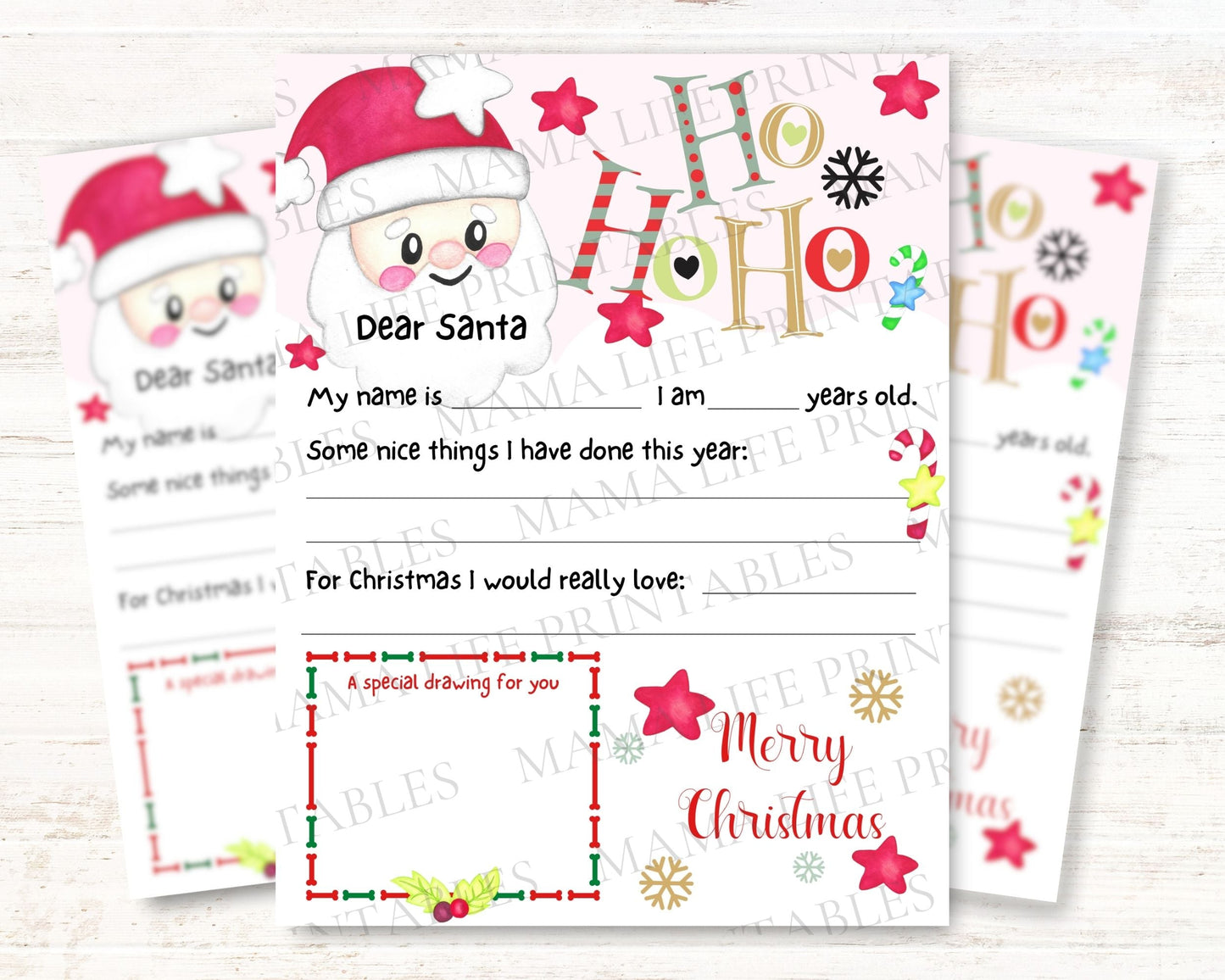 Christmas Wishlist Letter from Kids to Santa - Christmas Wishlist - Mama Life Printables