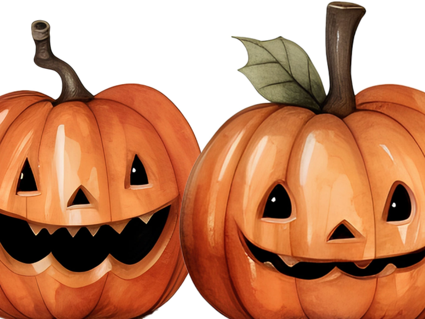 Cute Halloween Pumpkins PNG Cliparts - Digital Artwork - Mama Life Printables