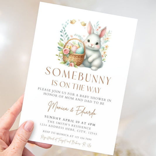 Easter Bunny Baby Shower Invitation - Invitations - Mama Life Printables