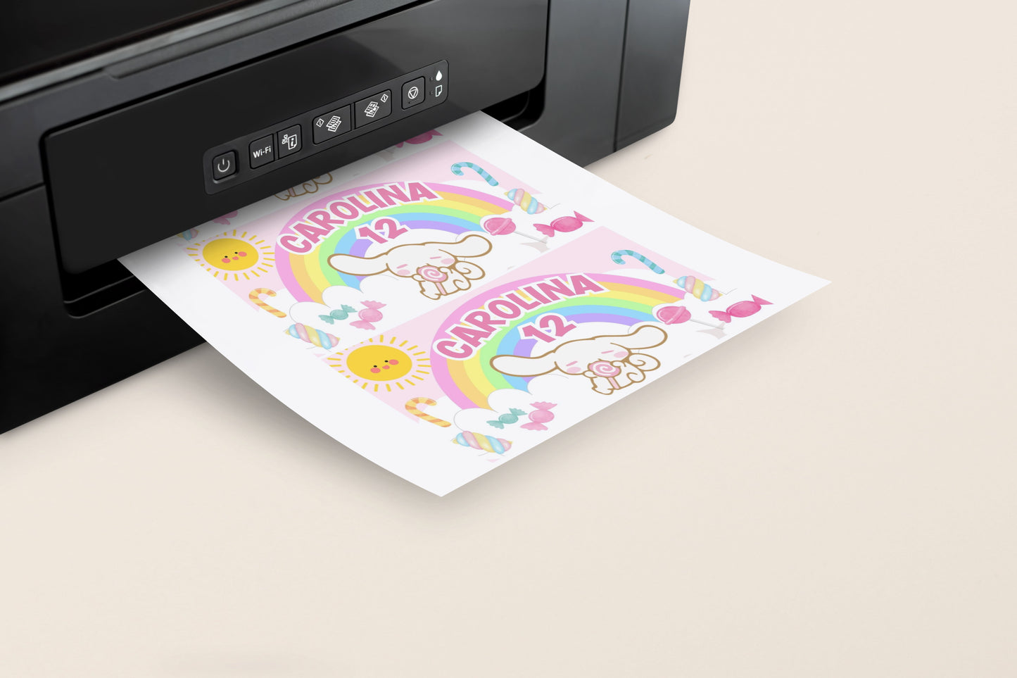 Kawaii Cinnamoroll Favor Box Label - Gable Box Label - Mama Life Printables