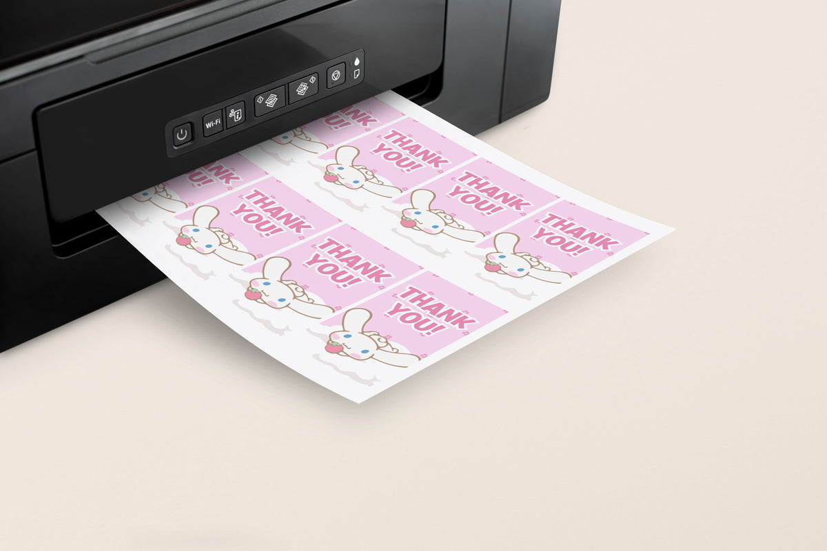 Kawaii Cinnamoroll Favor Tags - Canva Template - Invitations - Mama Life Printables