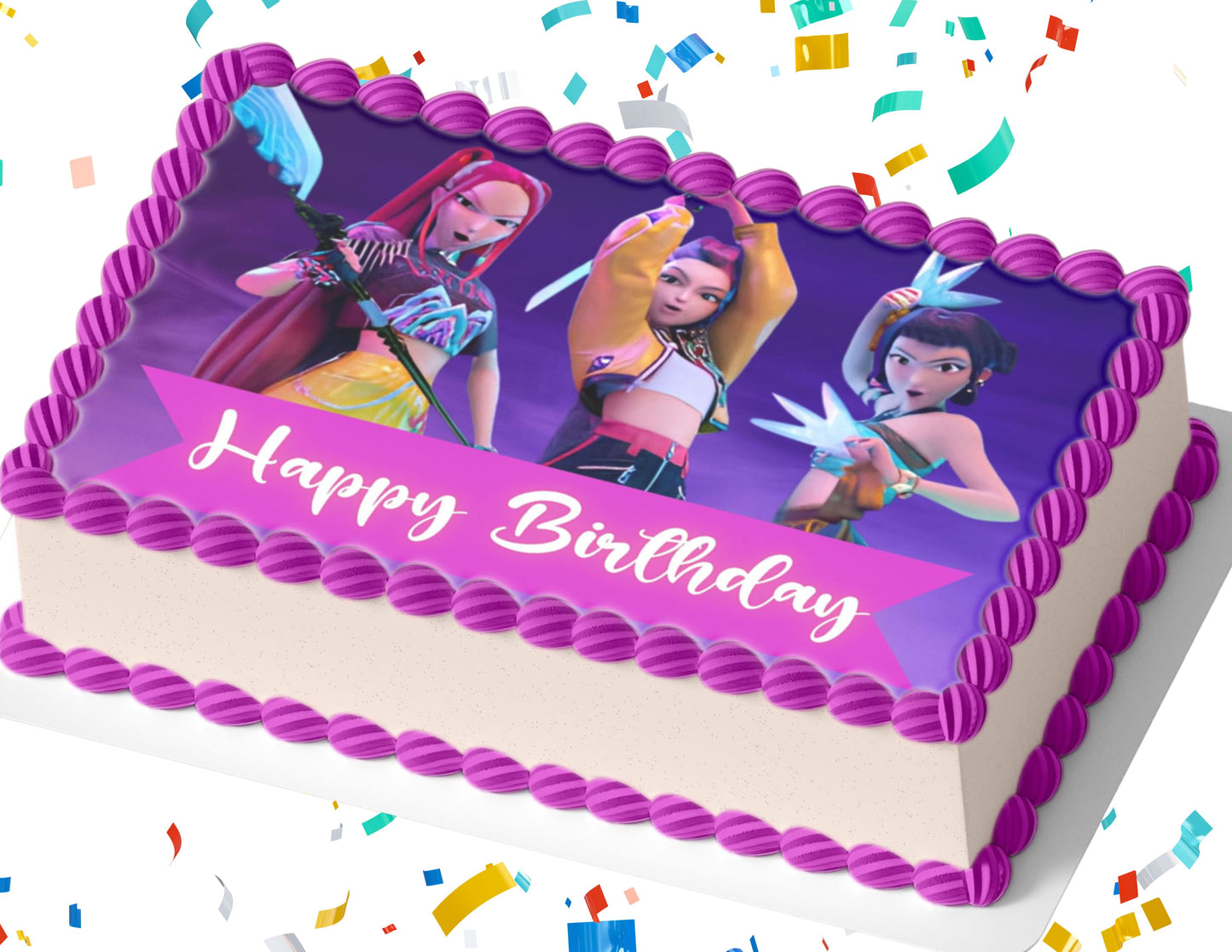 kpop demon hunter cake topper