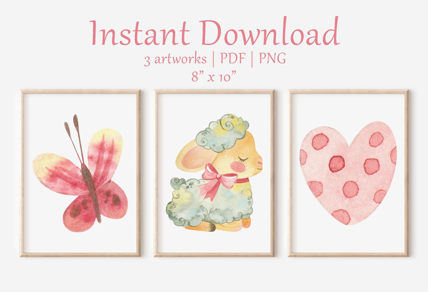 Lamb-Themed Nursery | Kids' Room Wall Art - Digital Artwork - Mama Life Printables