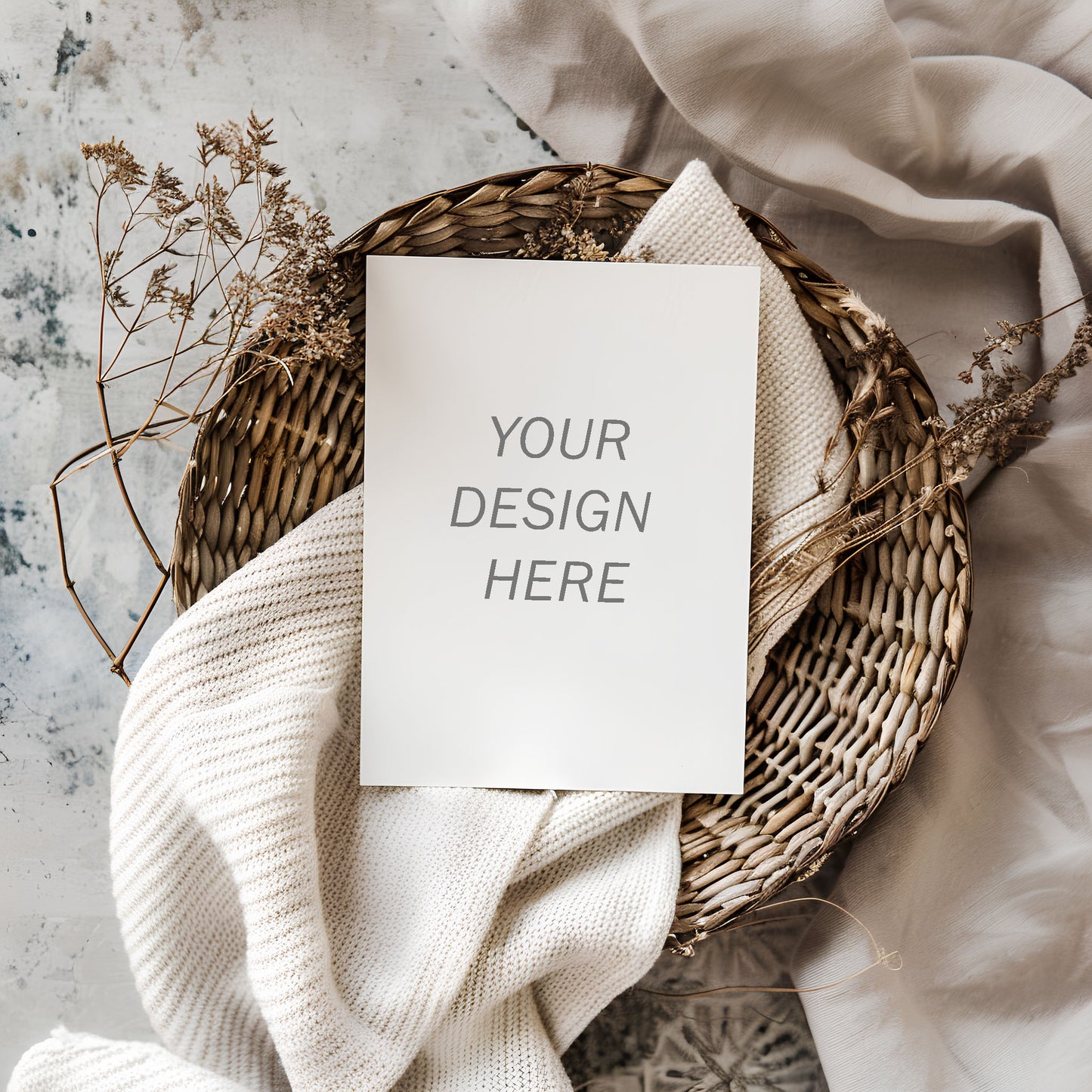 boho card mockup