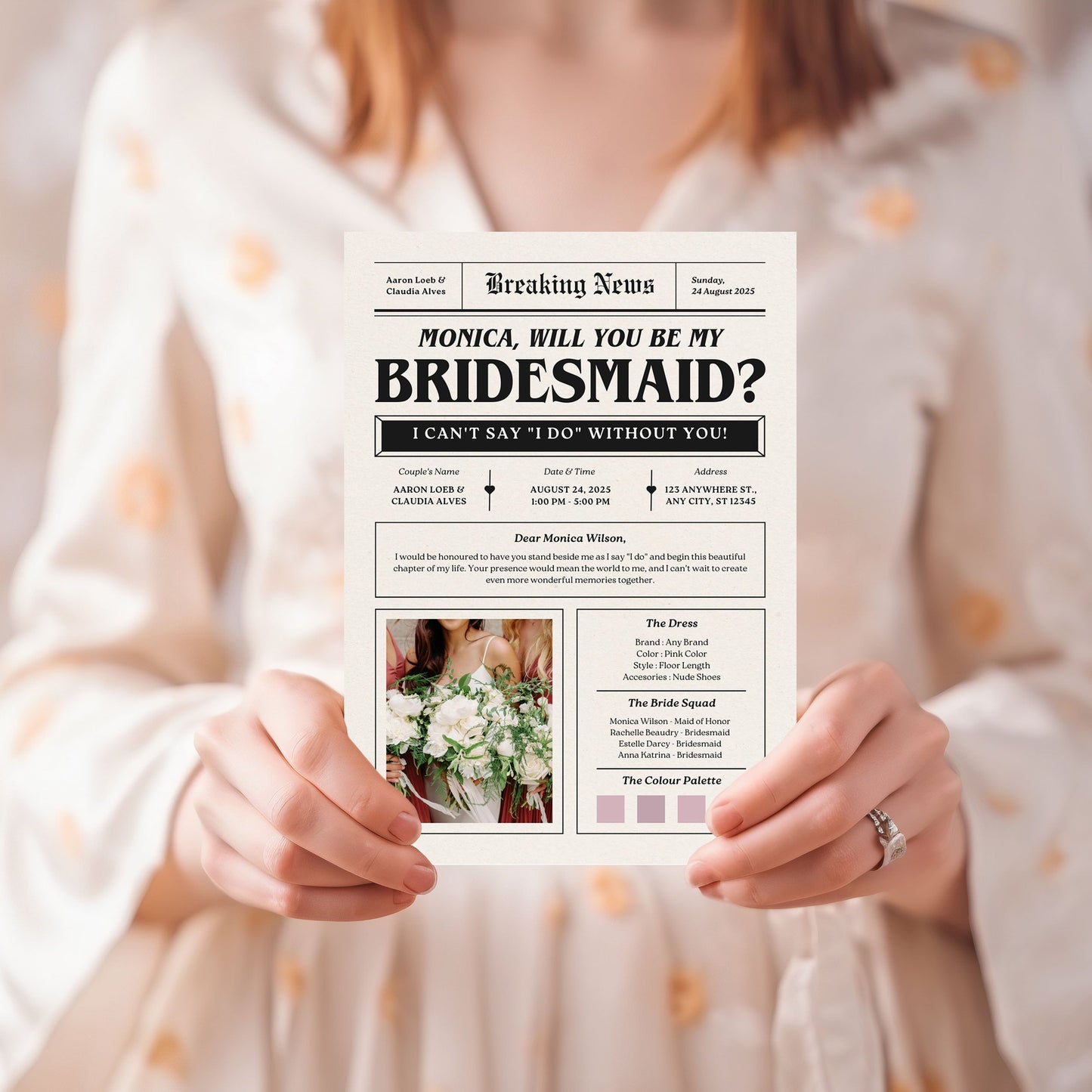 bridesmaid proposal template