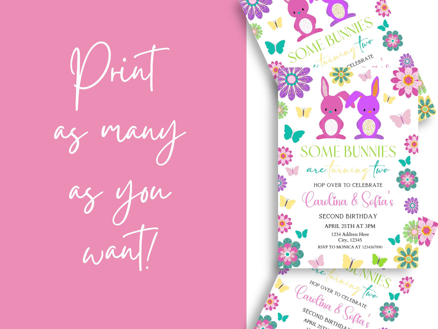 Easter Birthday Invitation for Siblings