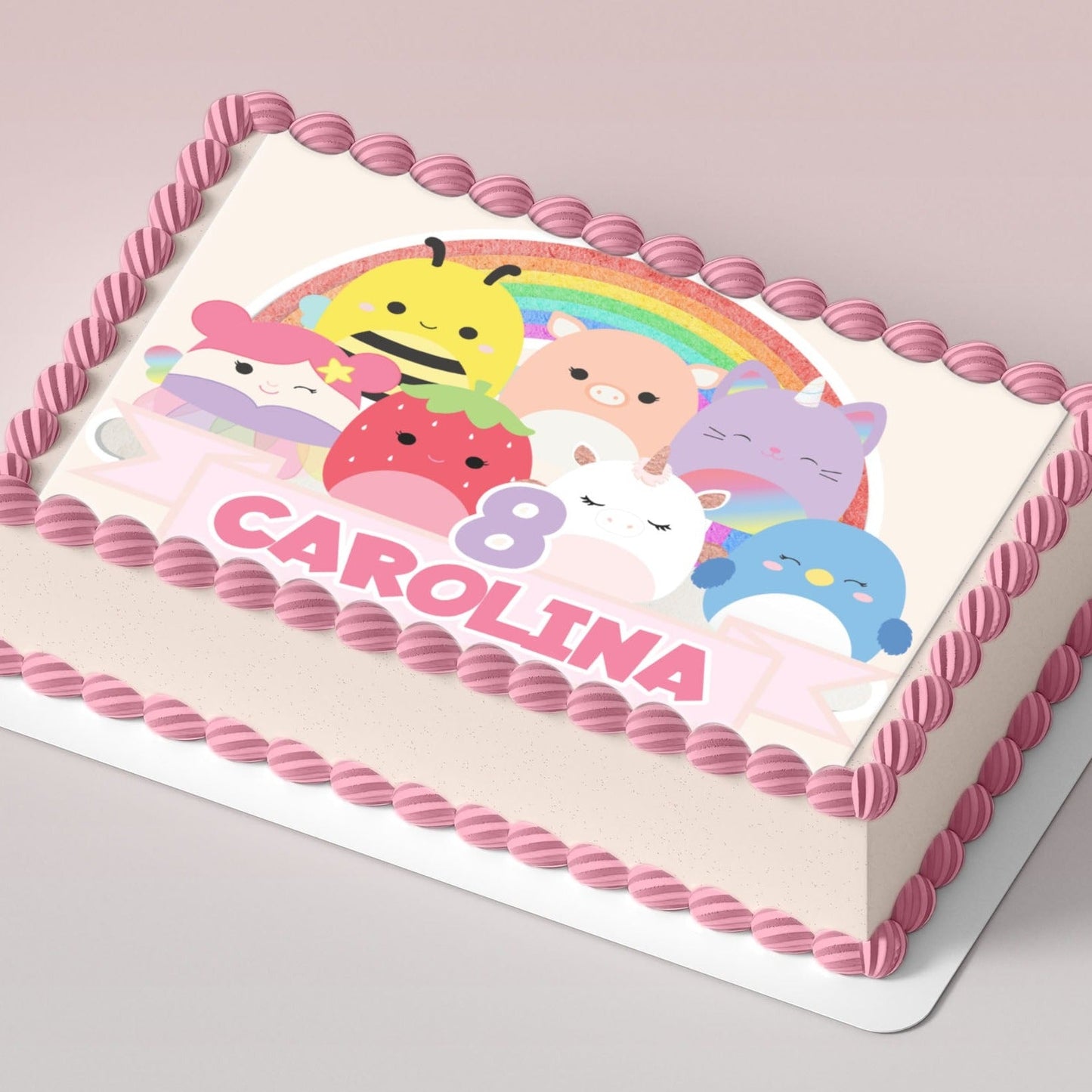 Squishmallows Cake Topper - Canva Template - Toppers - Mama Life Printables