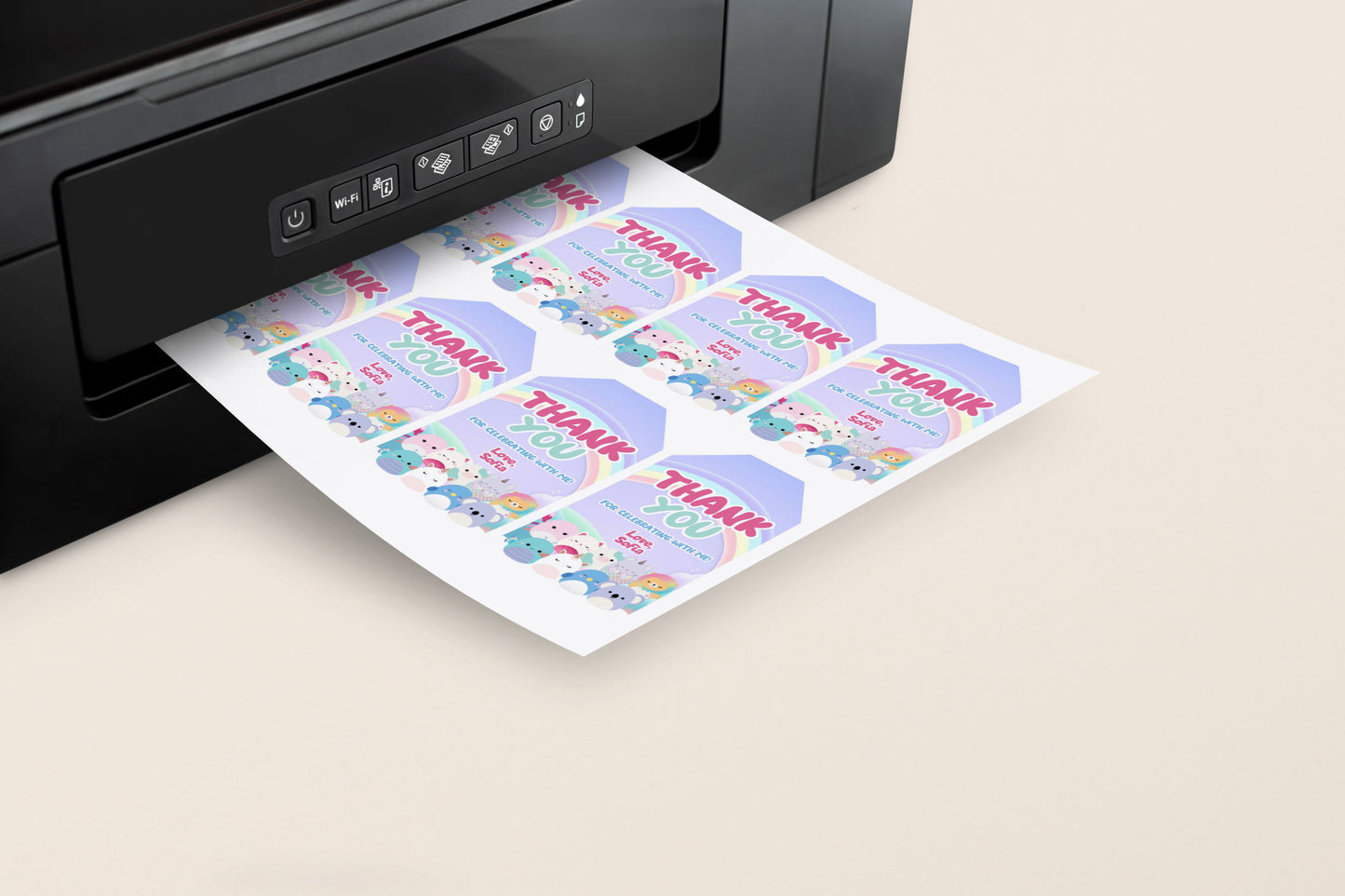 Squishmallows Favor Tags - Canva Template - Party Favors - Mama Life Printables