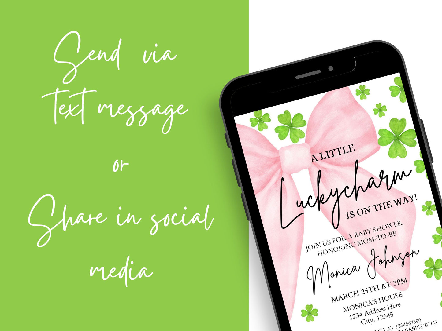 St. Patrick’s Day baby shower invitation