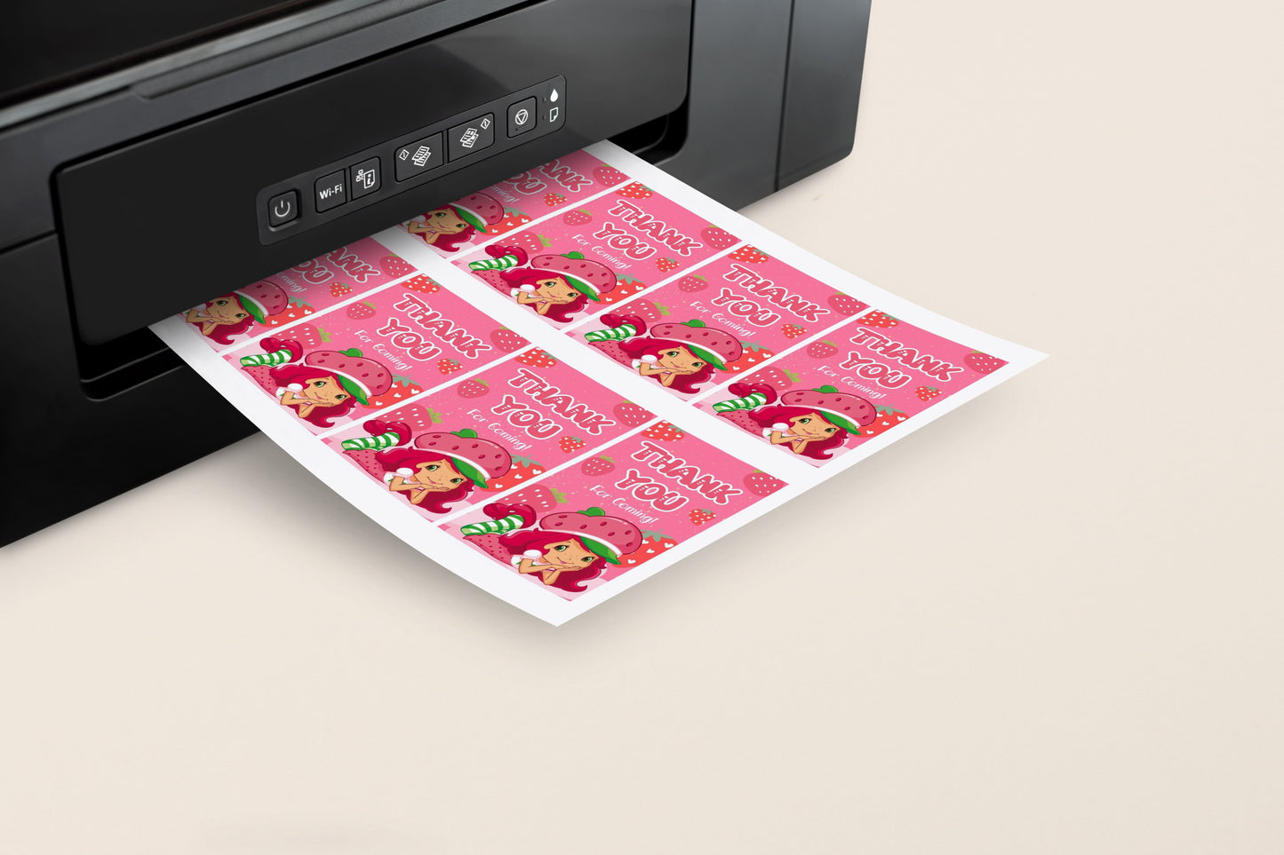 Strawberry Shortcake favor tags
