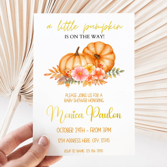 Thanksgiving Baby Shower Invitation - Invitations - Mama Life Printables