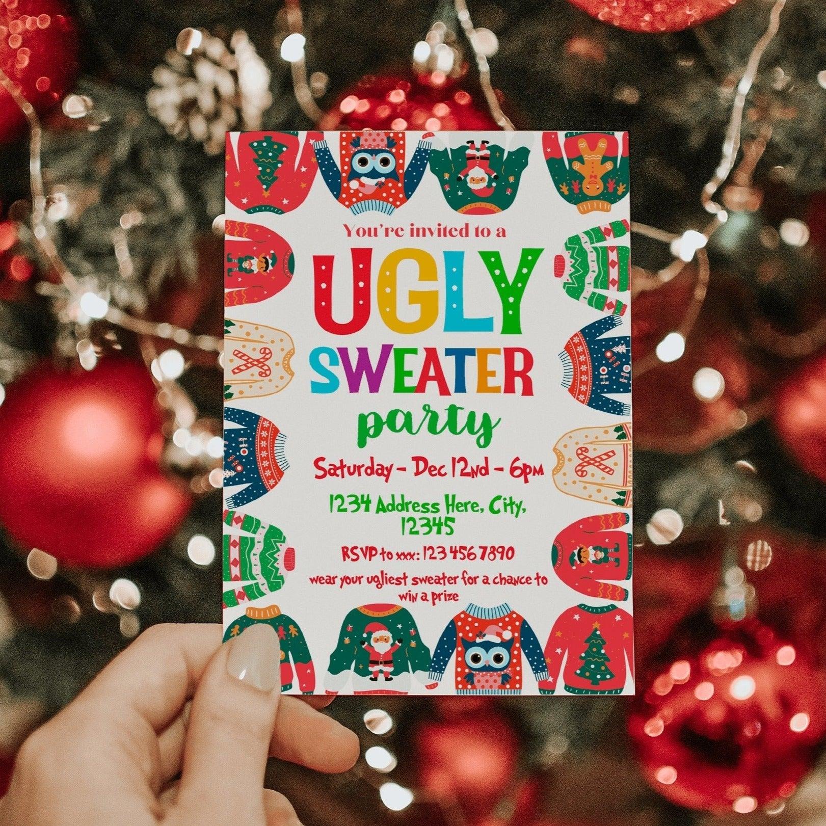 Ugly Sweater Party Invitation - Invitations - Mama Life Printables