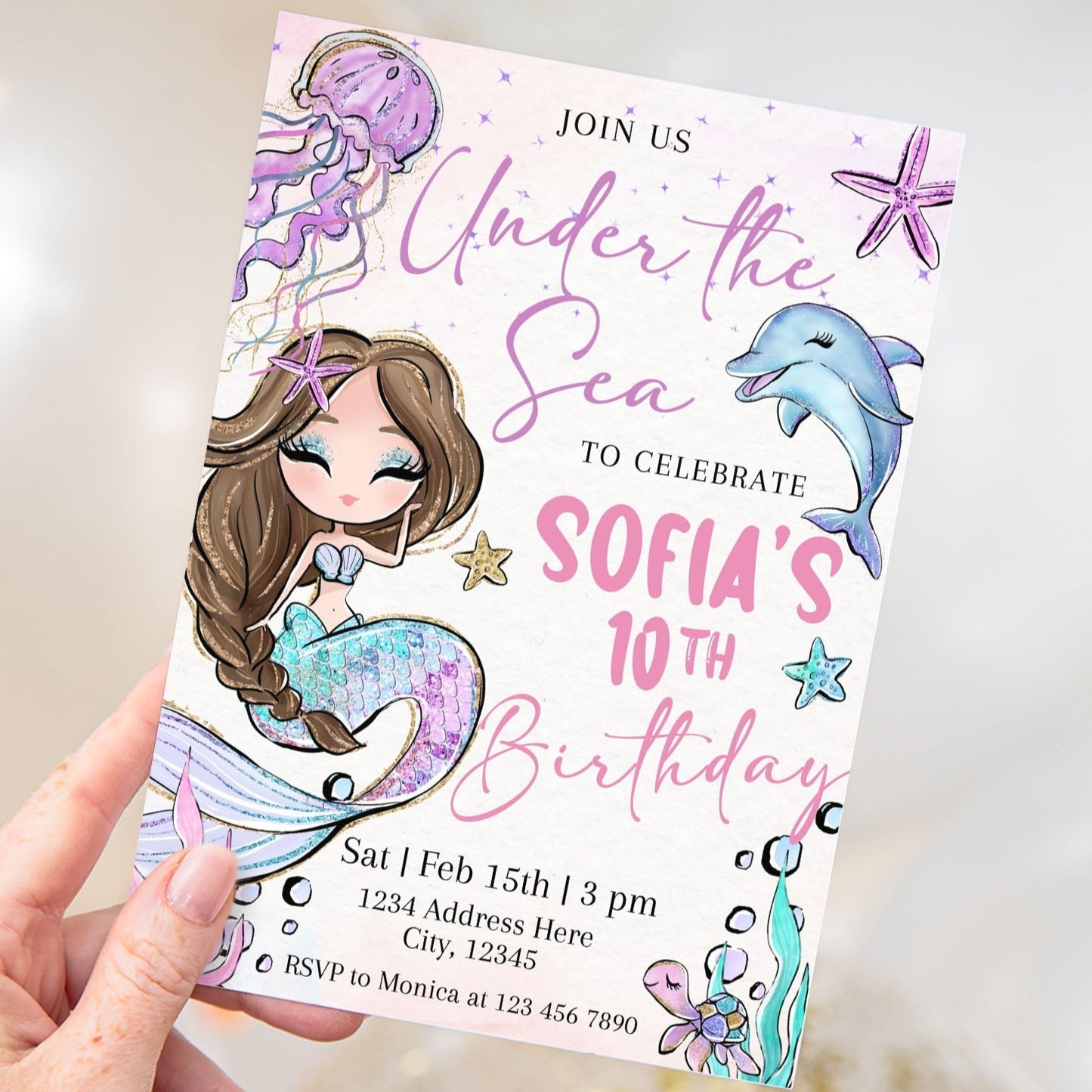Editable Mermaid Invitation Template – Mama Life Printables editable-mermaid-invitation-template-mama-life-printables