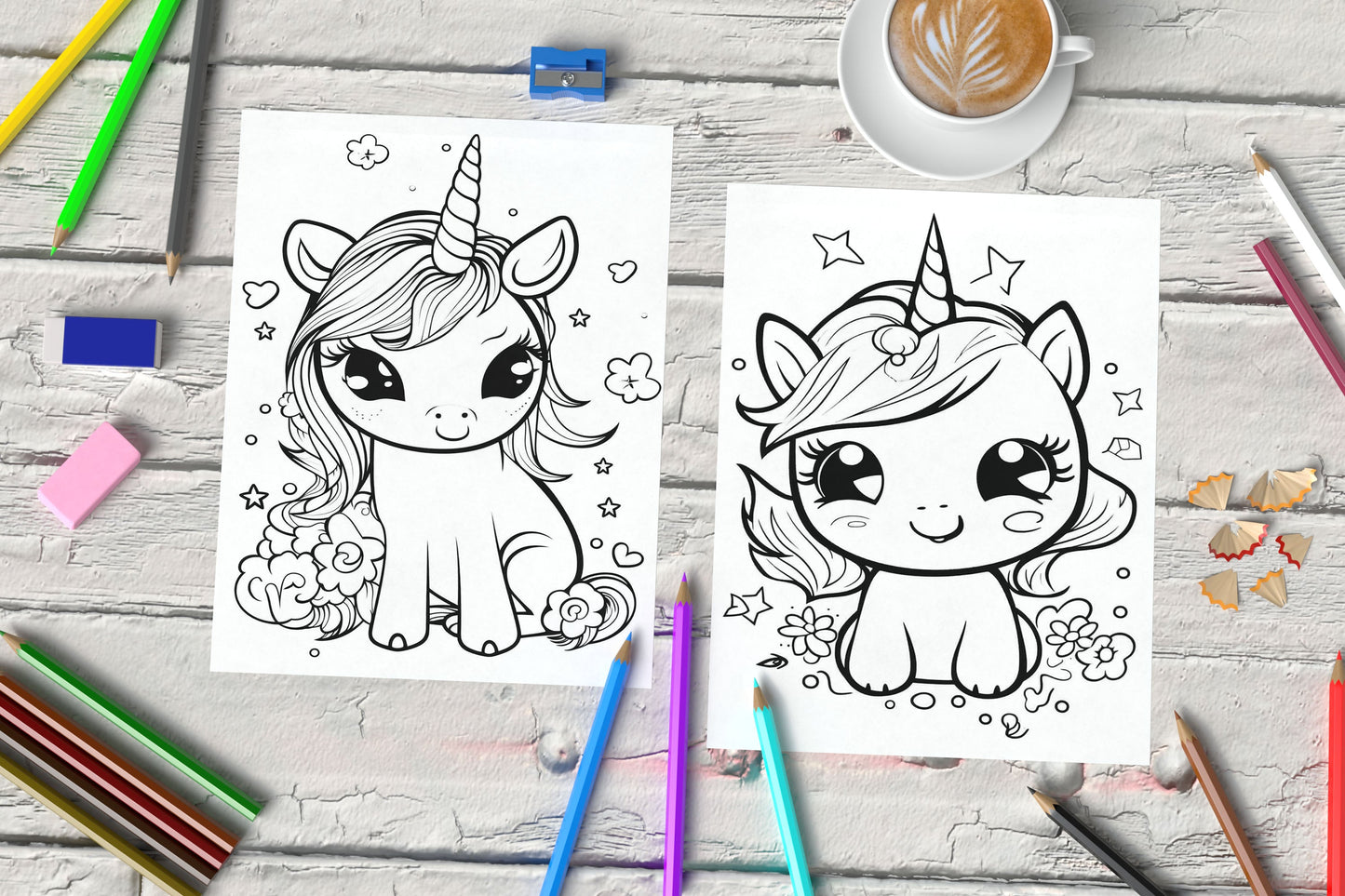 Unicorn Coloring Pages for Kids - 88 Pages - Coloring Pages - Mama Life Printables