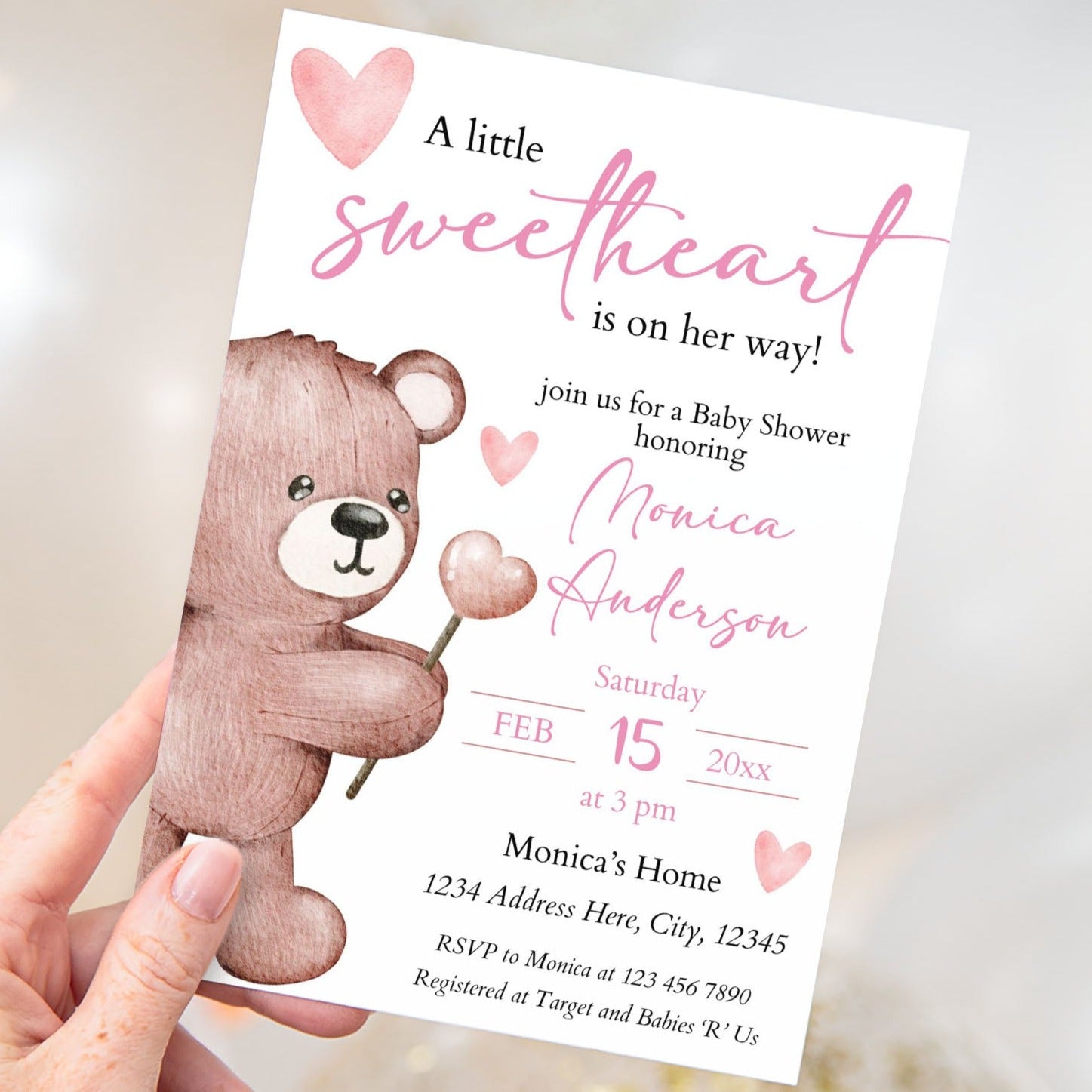 Valentines themed baby shower orders