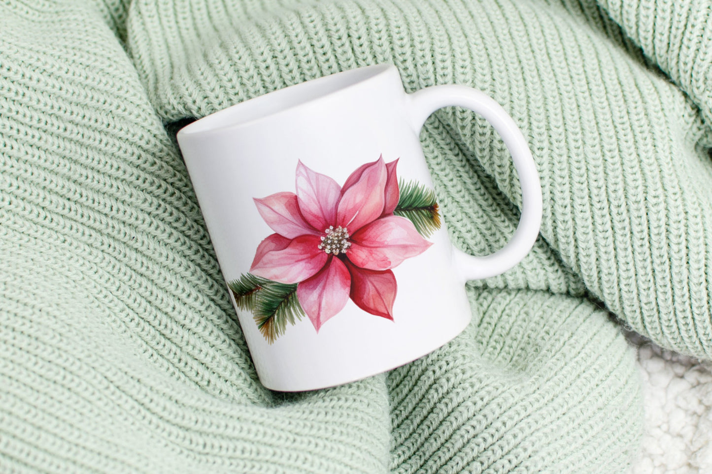 Watercolor Christmas Flowers PNG Cliparts - Digital Artwork - Mama Life Printables