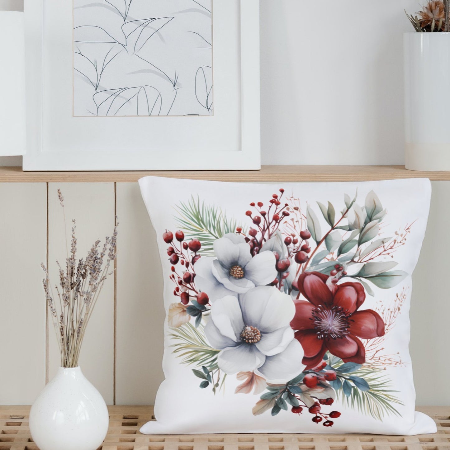 Watercolor Christmas Flowers PNG Cliparts - Digital Artwork - Mama Life Printables