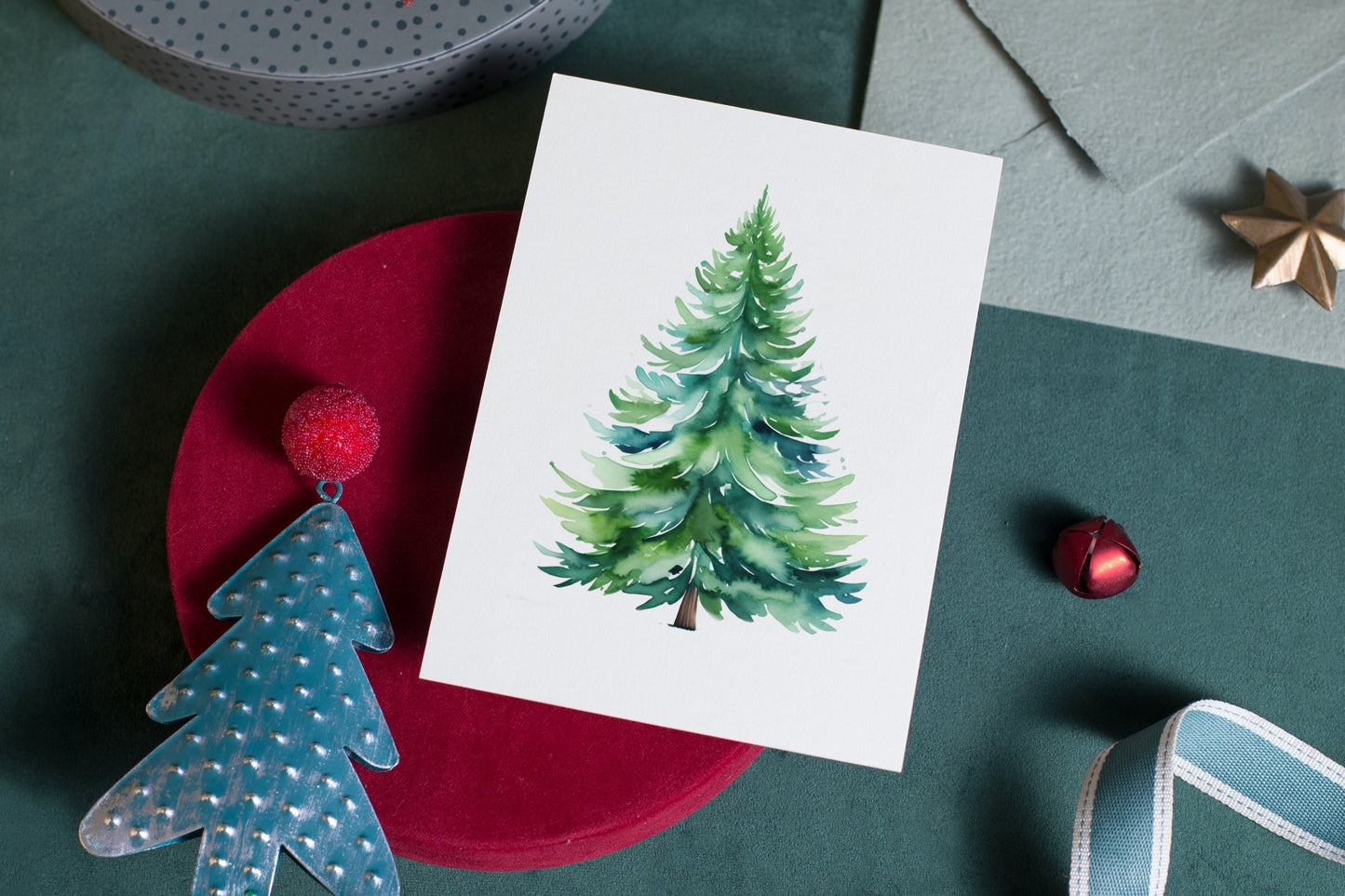 Watercolor Christmas Trees PNG Cliparts - Digital Artwork - Mama Life Printables