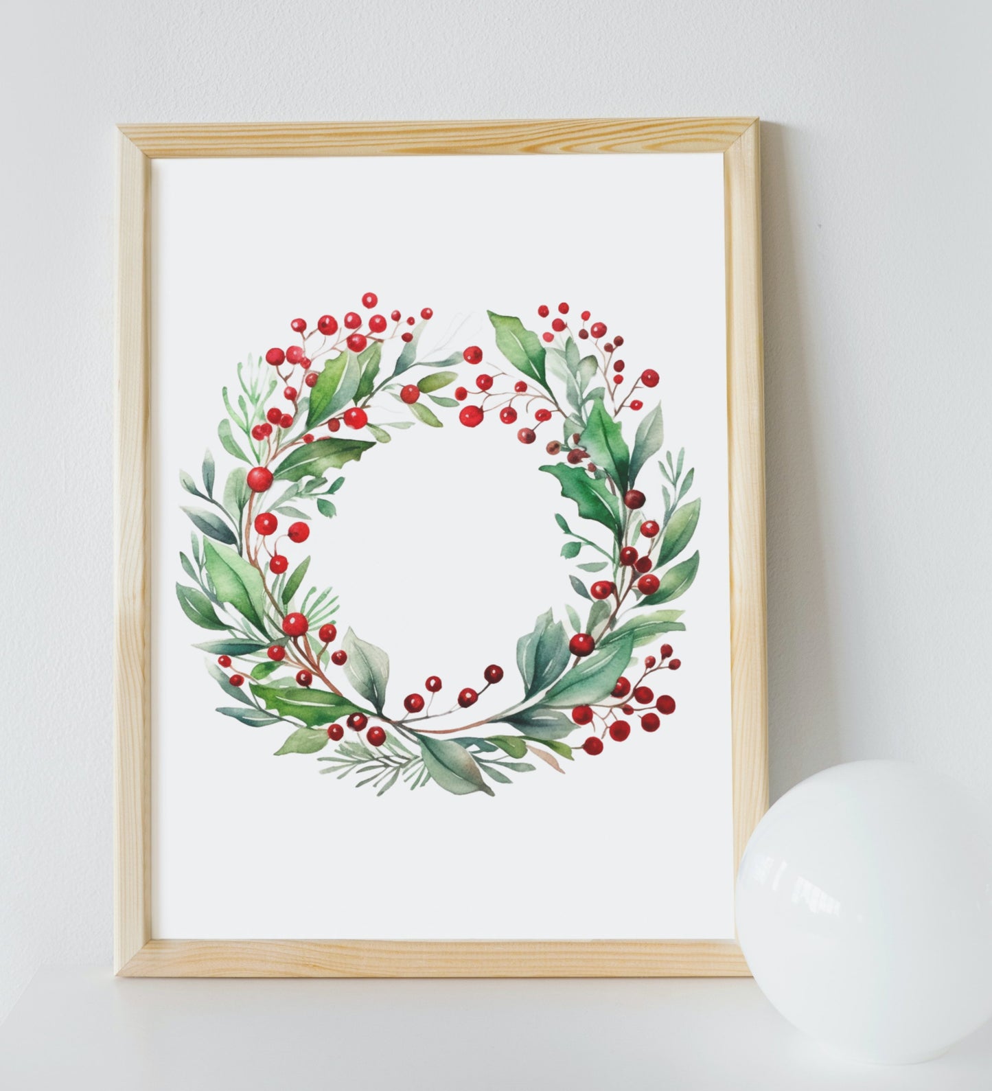 Watercolor Christmas Wreaths PNG Cliparts - Digital Artwork - Mama Life Printables