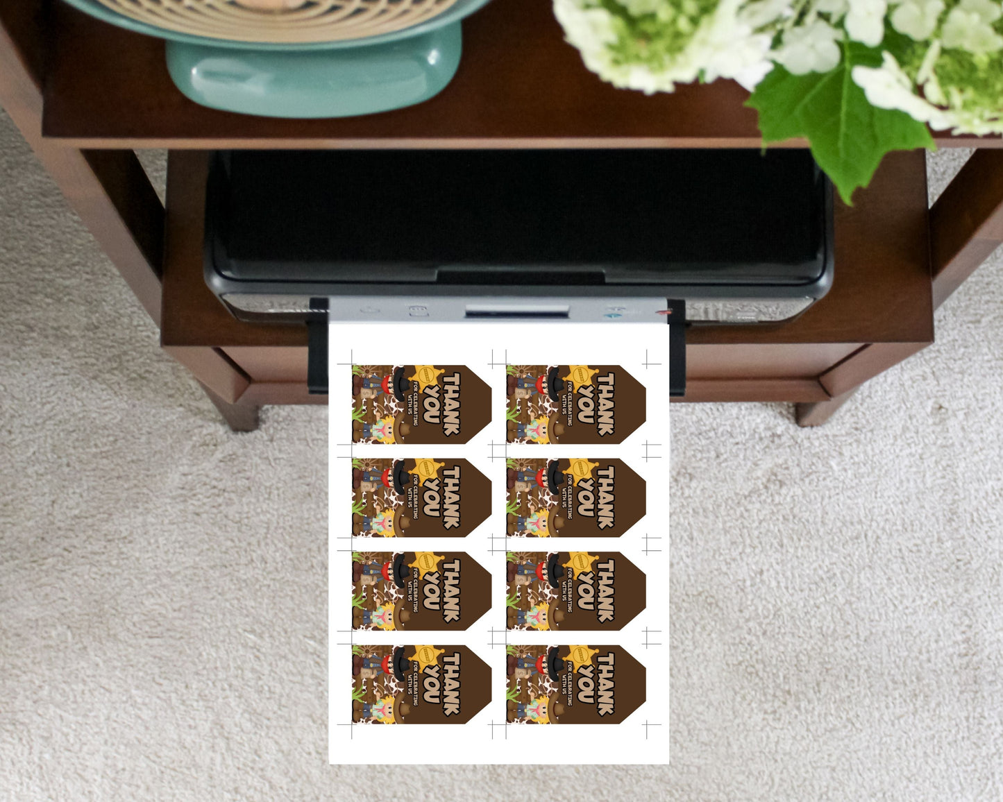 Wild West Joint Birthday Thank You Tags - Party Favors - Mama Life Printables