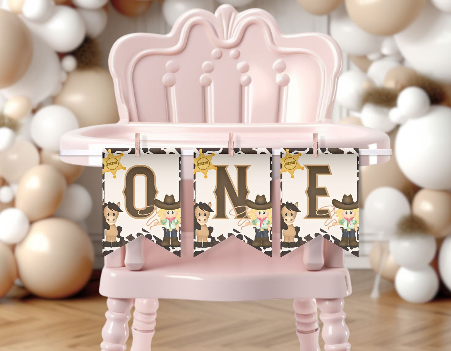 Wild West Party Banner | 1 Flag per Page - Party Supplies - Mama Life Printables