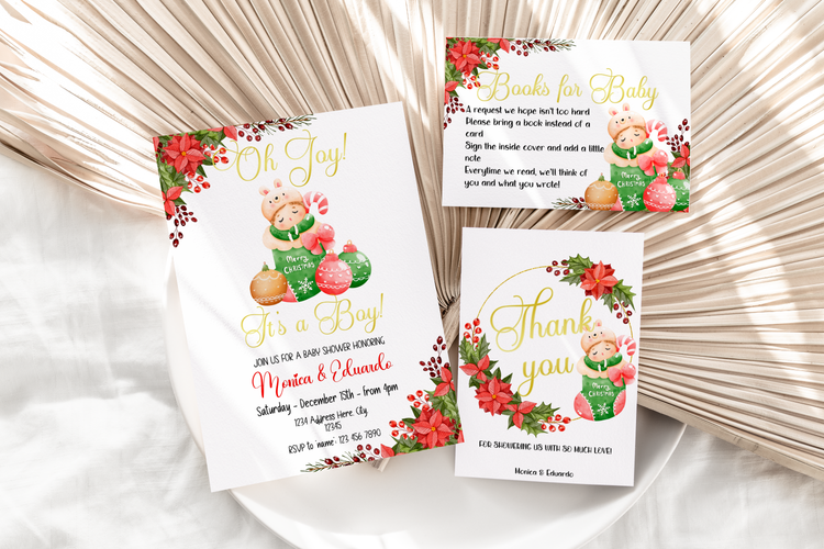 Christmas Baby Shower Invitations