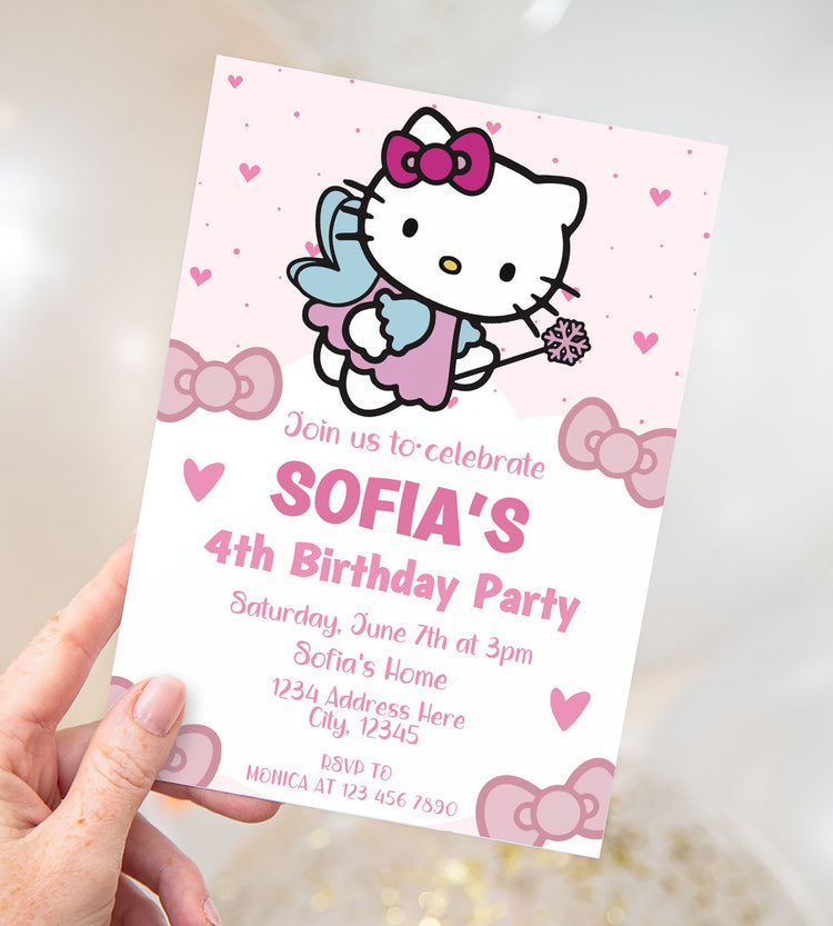hello kitty editable invitations and party printables