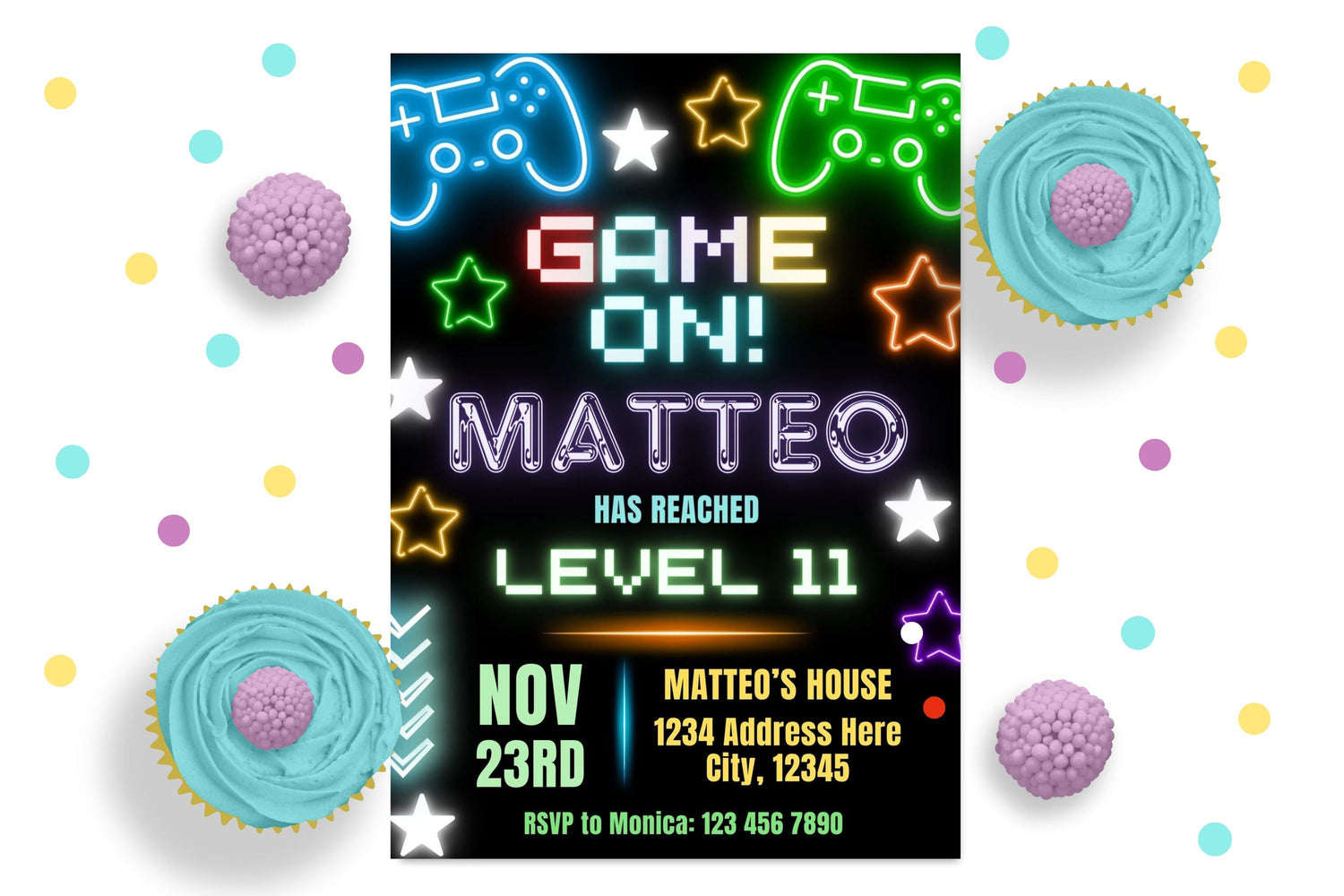 Video Game Birthday Invitations - Mama Life Printables