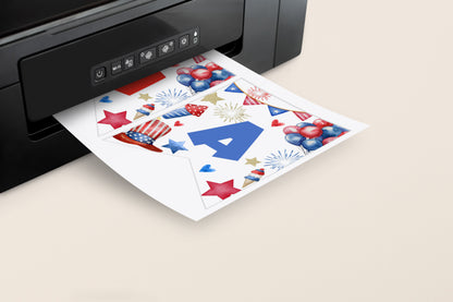 4th of july instant download bunting banner