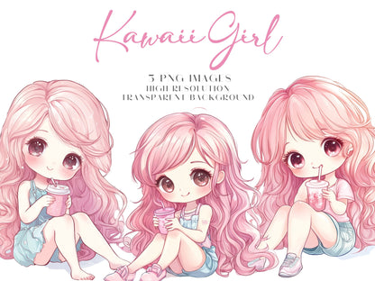 cute kawaii cliparts