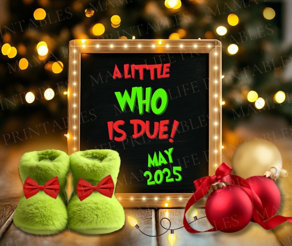 a little who is due - christmas pregnancy announcement