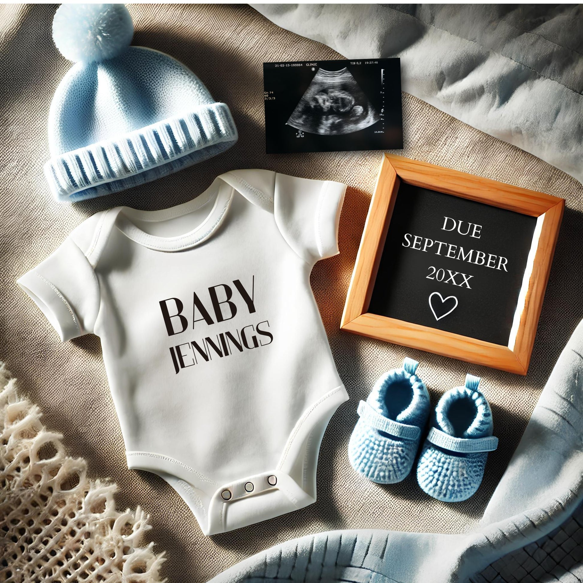 baby boy pregnancy announcement - surprise announcement for father's day