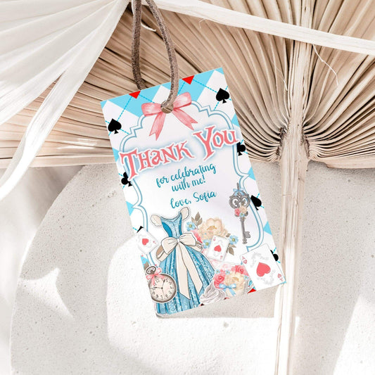 Alice in Wonderland Thank You Tag - Party Favors - Mama Life Printables