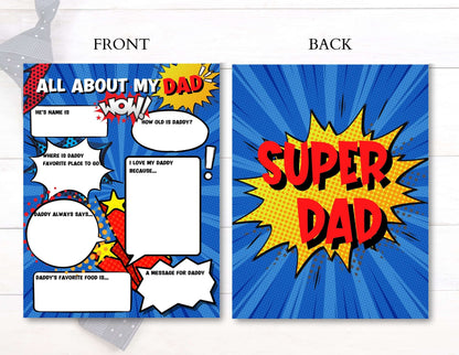 All About my Dad Printable Poster - Poster - Mama Life Printables