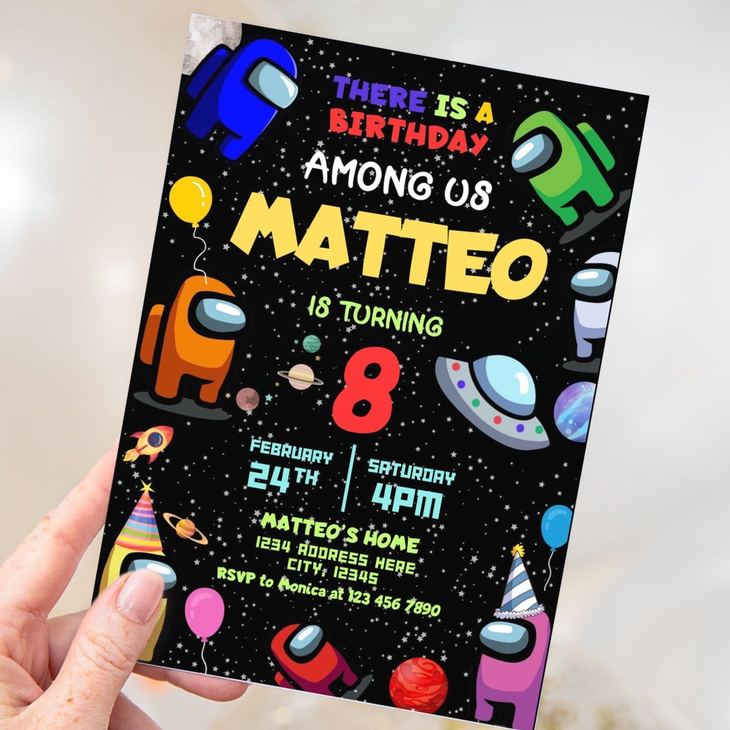 Custom Among Us Birthday Invitation Mama Life Printables Custom among us birthday invitation mama life printables