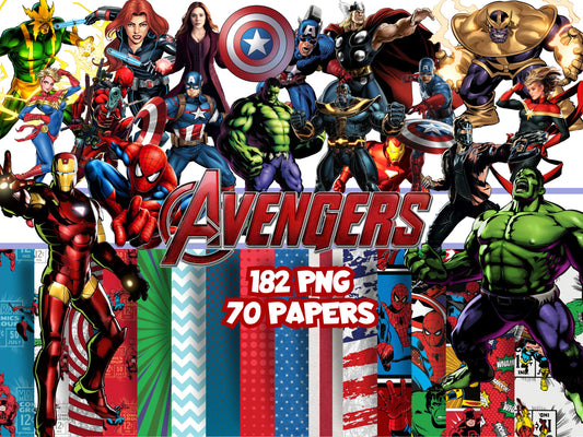 avengers png cliparts bundle