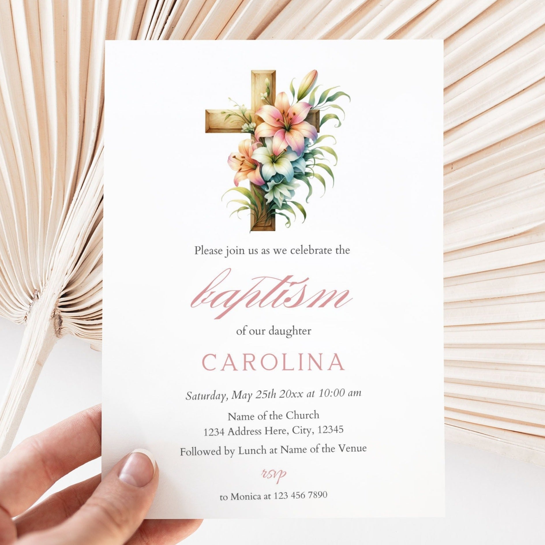 Floral Baptism Invitation Template – Mama Life Printables floral-baptism-invitation-template-mama-life-printables