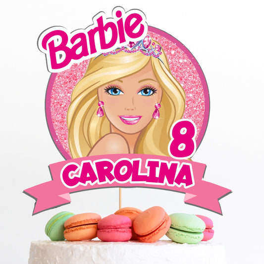 Barbie Cake Topper - Canva Template - Cake Decorating Supplies - Mama Life Printables