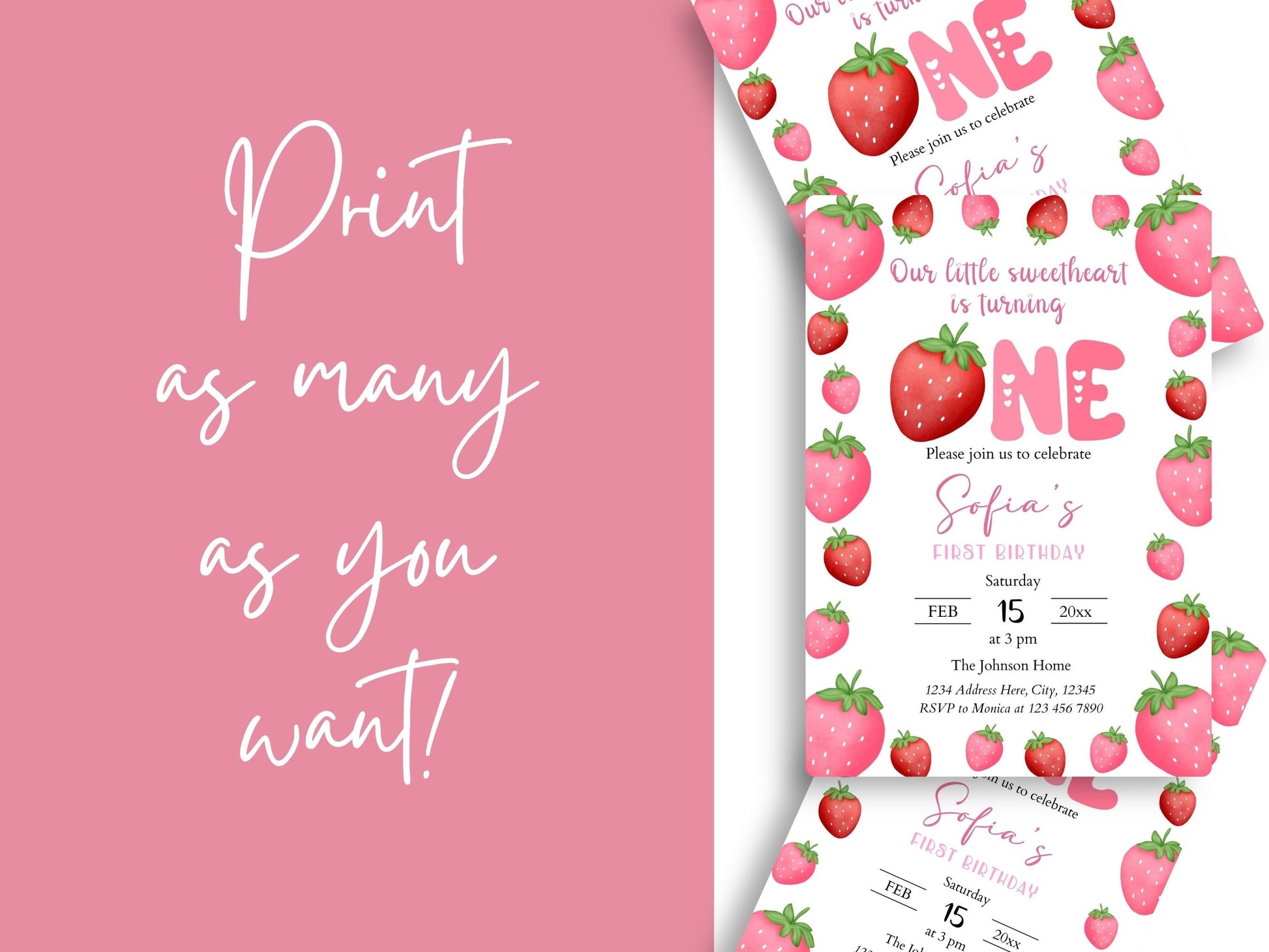Editable Strawberry Birthday Invitation – Mama Life Printables editable-strawberry-birthday-invitation-mama-life-printables