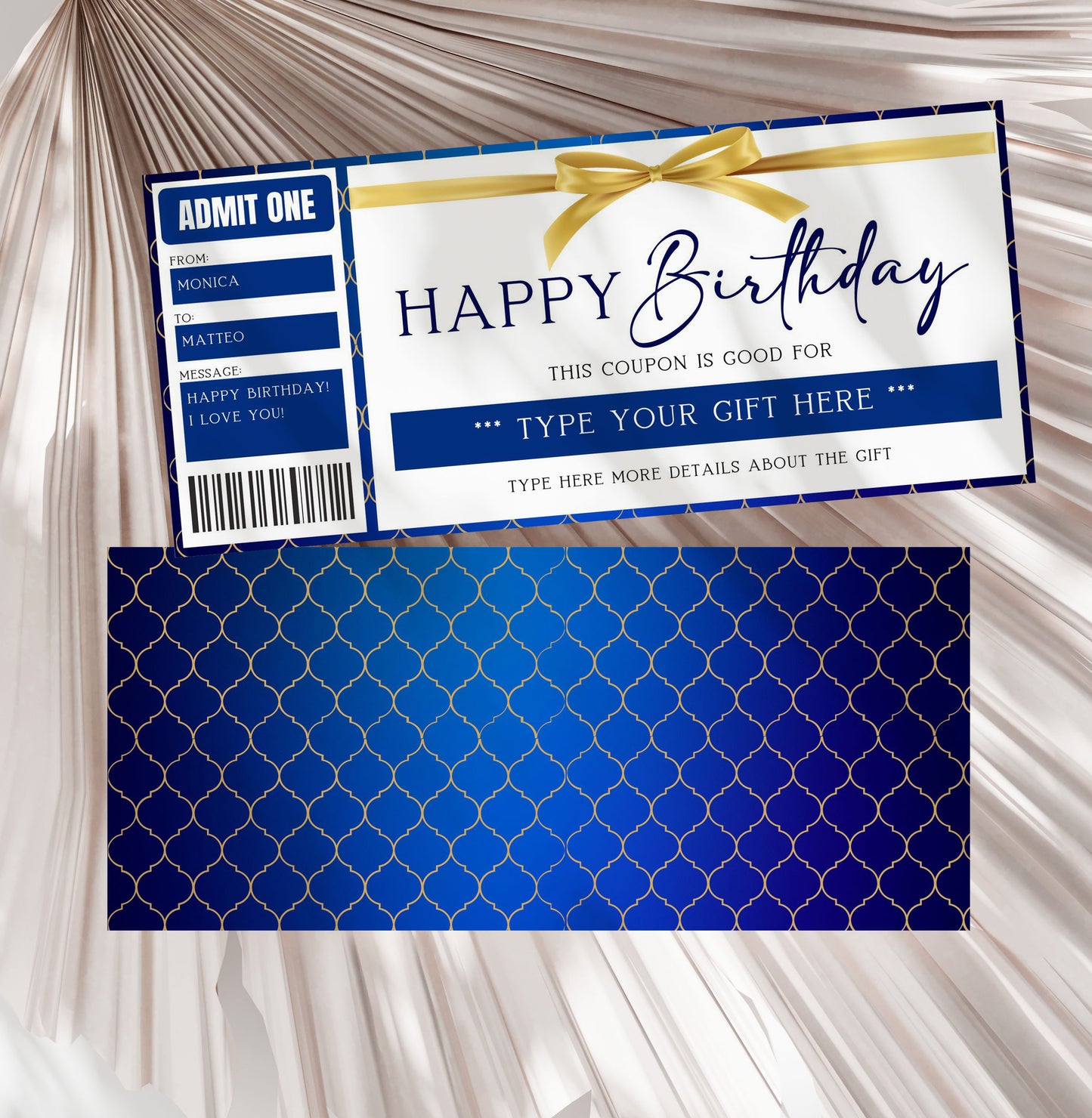 birthday gift ticket template