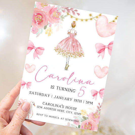 Ballerina invitation template

