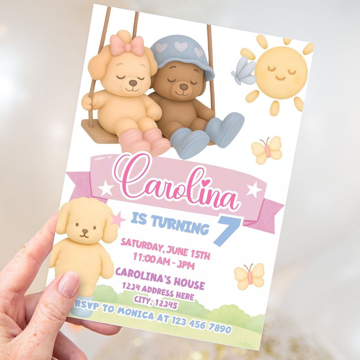 Bobbie Goods birthday invitation