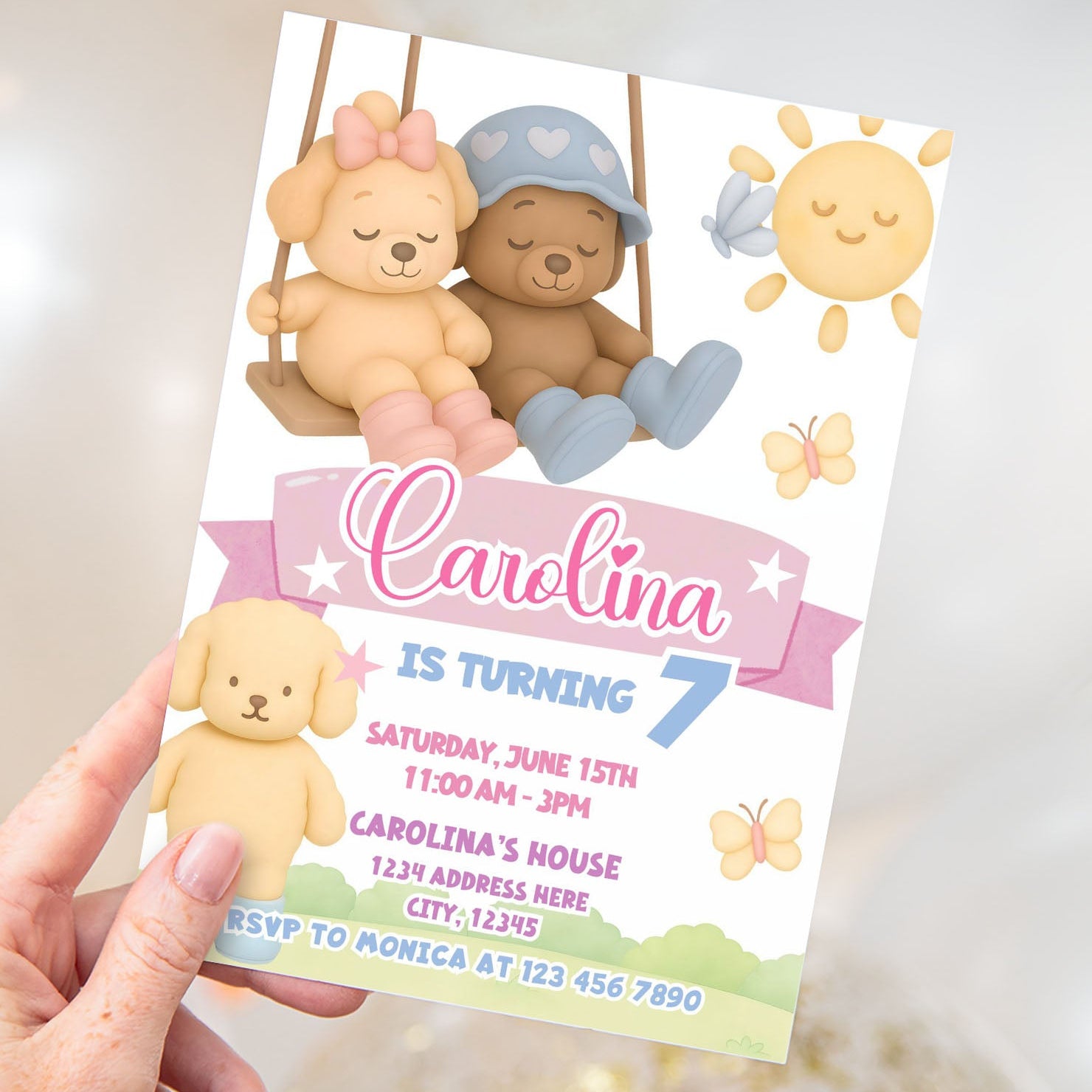 Bobbie Goods birthday invitation